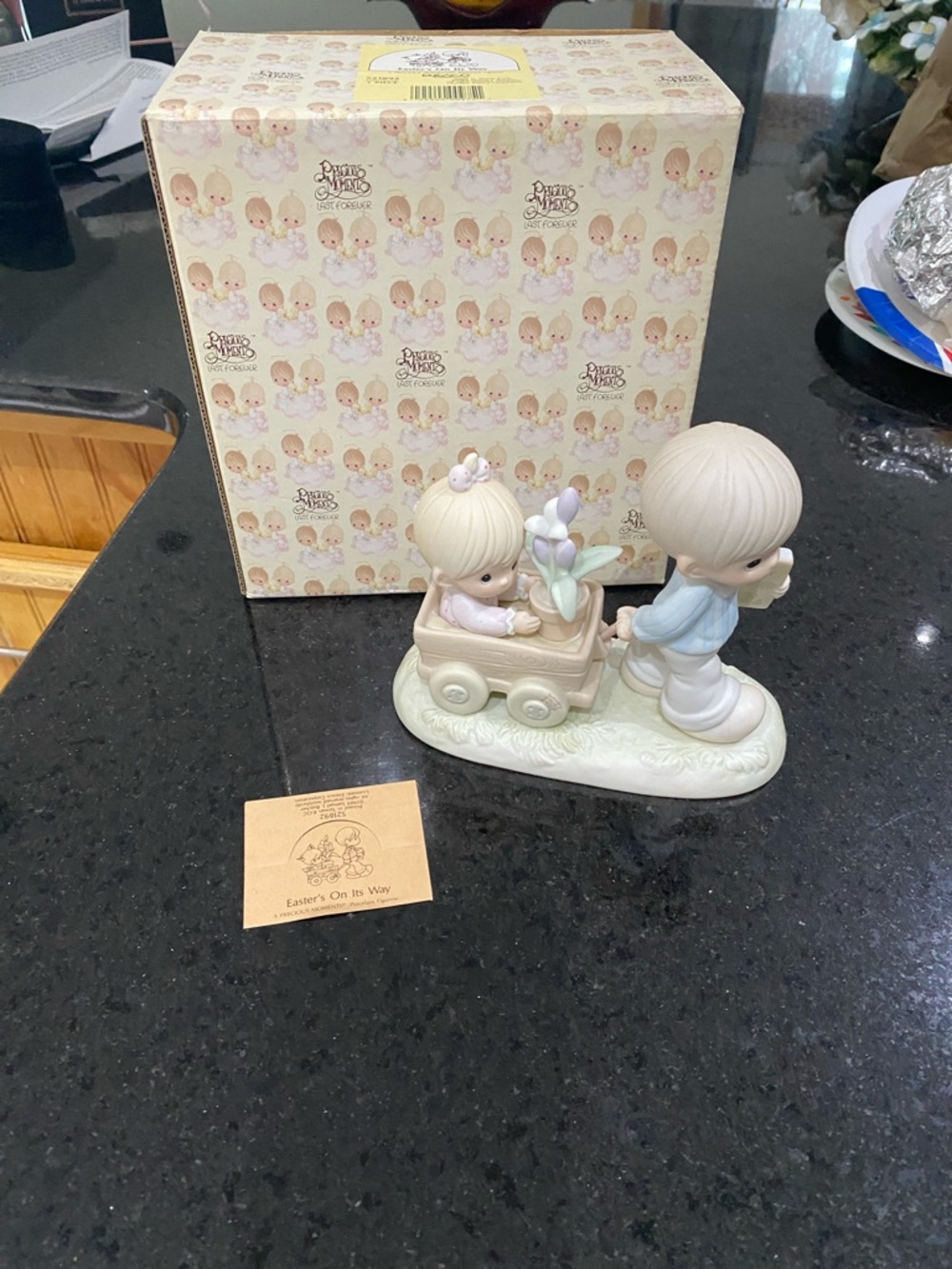 Precious Moments Pastel Easter Figurine - White, Cream & Light Blue